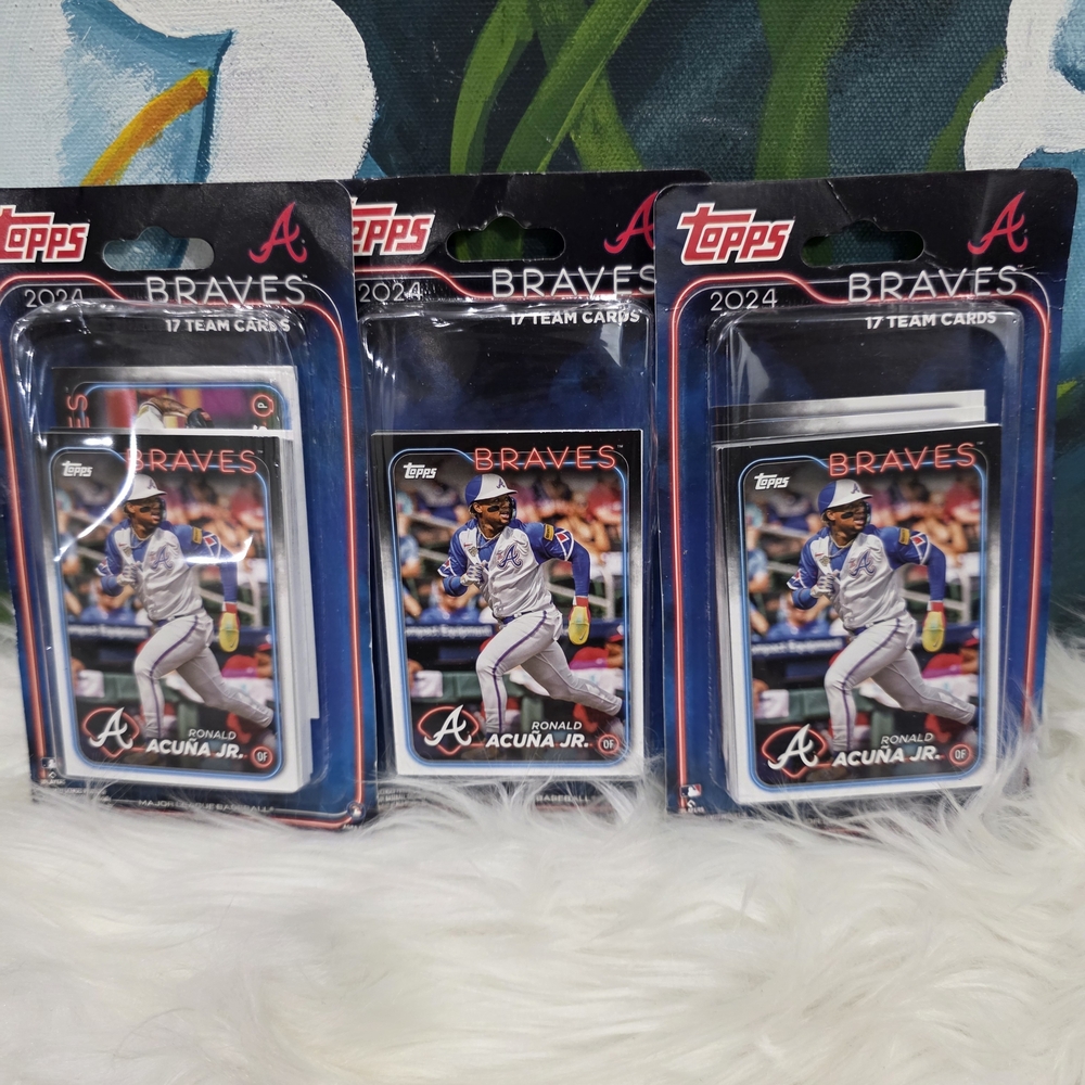 Topps Atlanta Braves 2024 Team Card Set - White/Black